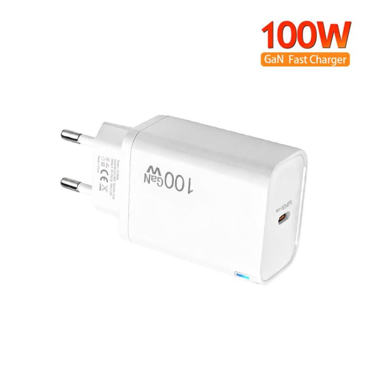TE-PD46 GaN 100W PD 45W 완전 호환 프로토콜 충전기, 유럽 플러그