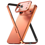 알루미늄 합금 하이브리드 실리콘 엣지 얇은 쿨링 폰 프레임 케이스 메탈 렌즈 프레임 포함, iPhone 17 Pro Max용, iPhone 17 Pro용