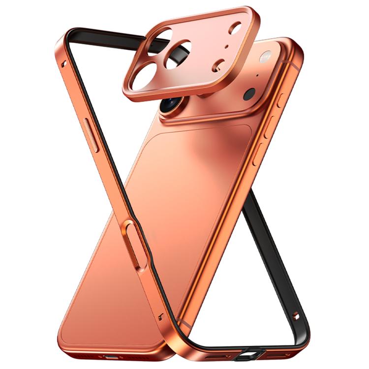 알루미늄 합금 하이브리드 실리콘 엣지 얇은 쿨링 폰 프레임 케이스 메탈 렌즈 프레임 포함, iPhone 17 Pro Max용, iPhone 17 Pro용