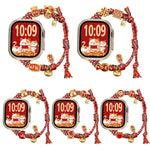 새해 구슬 로프 꼬임 시계 밴드, 애플 워치 46mm / 49mm / 45mm / 44mm용, 애플 워치 42mm / 41mm / 40mm / 38mm용