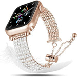 럭셔리 클라스프 체인 다이아몬드 금속 시계 밴드, 애플 워치 46mm / 49mm / 45mm / 44mm용, 애플 워치 42mm / 41mm / 40mm / 38mm용