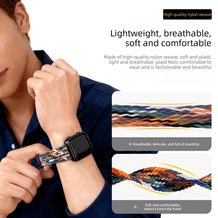 모던 스타일 자석 버클 직조 나일론 시계 밴드, Apple Watch 46mm / 49mm / 45mm / 44mm용, Apple Watch 42mm / 41mm / 40mm / 38mm용