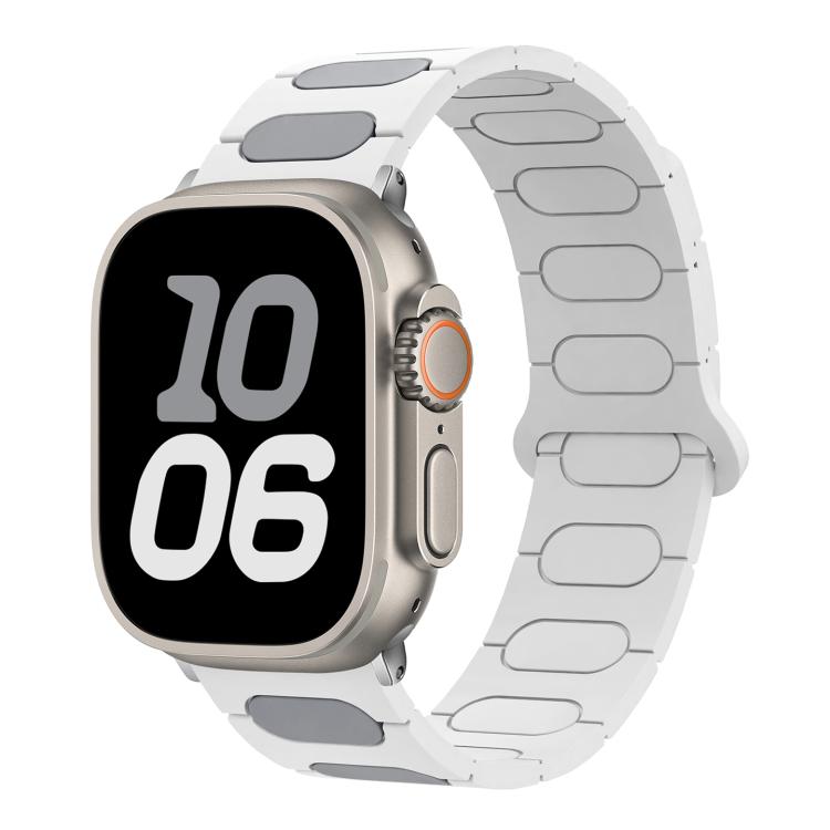 타원형 자석 실리콘 시계 밴드, 애플 워치 46mm / 49mm / 45mm / 44mm용, 애플 워치 42mm / 41mm / 40mm / 38mm용
