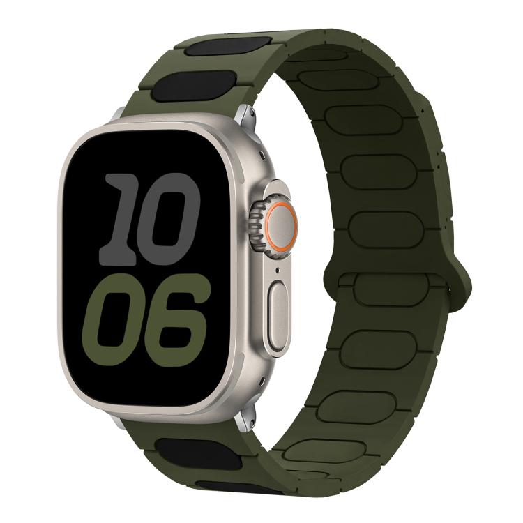 타원형 자석 실리콘 시계 밴드, 애플 워치 46mm / 49mm / 45mm / 44mm용, 애플 워치 42mm / 41mm / 40mm / 38mm용