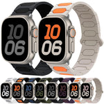 타원형 자석 실리콘 시계 밴드, 애플 워치 46mm / 49mm / 45mm / 44mm용, 애플 워치 42mm / 41mm / 40mm / 38mm용