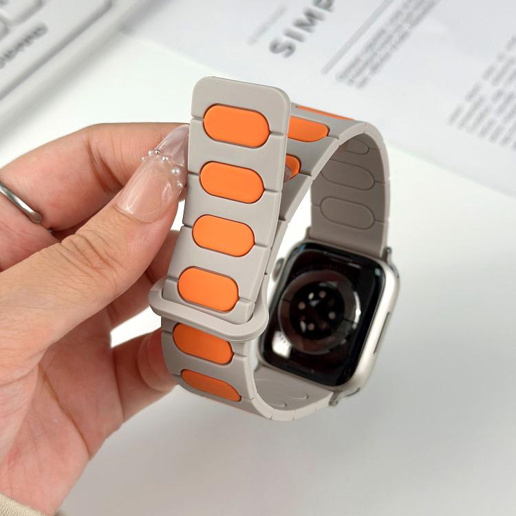 타원형 자석 실리콘 시계 밴드, 애플 워치 46mm / 49mm / 45mm / 44mm용, 애플 워치 42mm / 41mm / 40mm / 38mm용