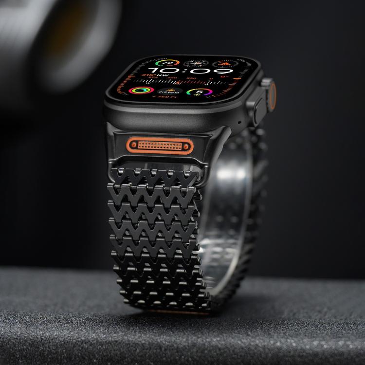 롱 스켈레톤 W형 자석 스테인리스 스틸 시계 밴드, 애플 워치 46mm / 49mm / 45mm / 44mm용