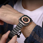 Mechanical-Style Butterfly Clasp Metal Watch Band, For Apple Watch 46mm / 49mm / 45mm / 44mm, For Apple Watch 42mm / 41mm / 40mm / 38mm