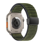 자석 버클 물결 무늬 나일론 시계 밴드, 애플 워치 46mm / 49mm / 45mm / 44mm용, 애플 워치 42mm / 41mm / 40mm / 38mm용