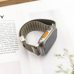 자석 버클 물결 무늬 나일론 시계 밴드, 애플 워치 46mm / 49mm / 45mm / 44mm용, 애플 워치 42mm / 41mm / 40mm / 38mm용
