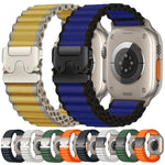 패러슈트 버클 오프로드 와이드 리브드 나일론 시계줄, 애플 워치 46mm / 49mm / 45mm / 44mm용, 애플 워치 42mm / 41mm / 40mm / 38mm용