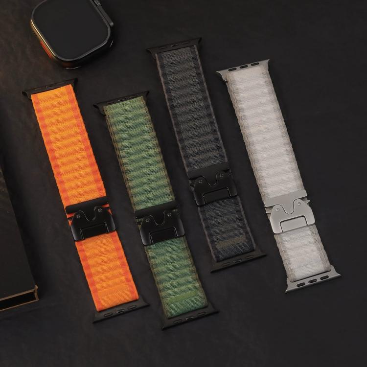 패러슈트 버클 오프로드 와이드 리브드 나일론 시계줄, 애플 워치 46mm / 49mm / 45mm / 44mm용, 애플 워치 42mm / 41mm / 40mm / 38mm용