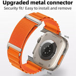 C 버클 2단계 고산 루프 나일론 시계 밴드, 애플 워치 46mm / 49mm / 45mm / 44mm용, 애플 워치 42mm / 41mm / 40mm / 38mm용