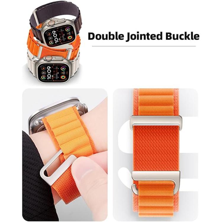 C 버클 2단계 고산 루프 나일론 시계 밴드, 애플 워치 46mm / 49mm / 45mm / 44mm용, 애플 워치 42mm / 41mm / 40mm / 38mm용