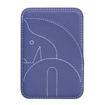 Genuine Leather Embroidered Magnetic Card Bag