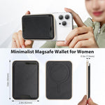 Ultra-Thin Gold-Edged Magnetic Vegan Leather Card Bag