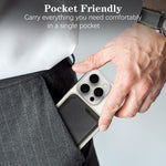 Ultra-Thin Gold-Edged Magnetic Vegan Leather Card Bag