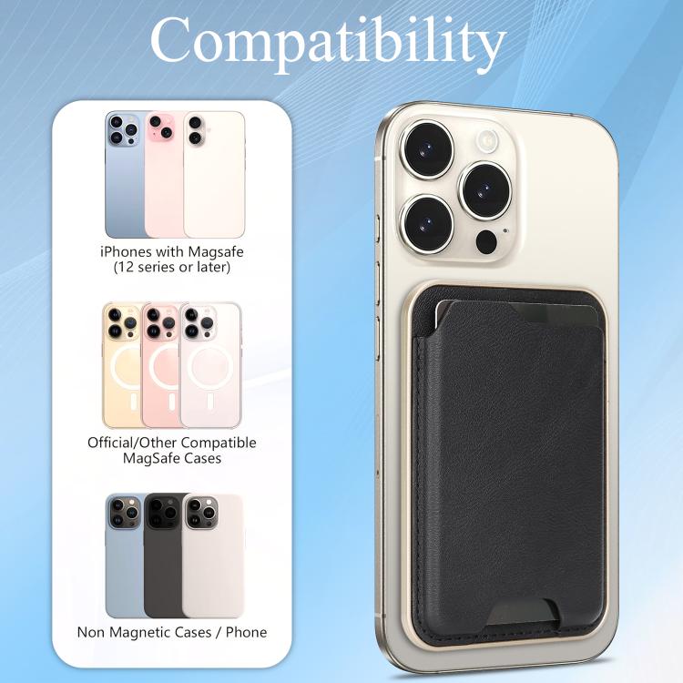 Ultra-Thin Gold-Edged Magnetic Vegan Leather Card Bag