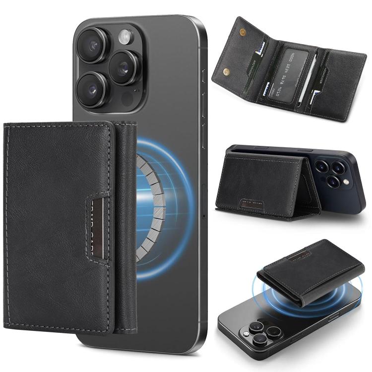 Tri-Fold Magnetic Vegan Leather Card Bag