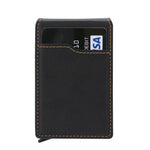 Magnetic Alloy Ring Vegan Leather Card Bag
