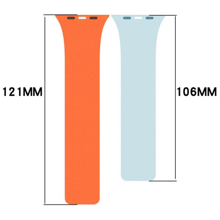 컬러 블로킹 리치 텍스처 마그네틱 실리콘 시계줄, 애플 워치 46mm / 49mm / 45mm / 44mm용, 애플 워치 42mm / 41mm / 40mm / 38mm용