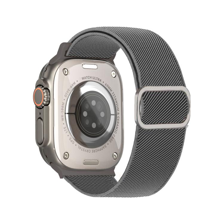 대각선 줄무늬 D링 버클 나일론 탄성 시계 밴드, 애플 워치 46mm / 49mm / 45mm / 44mm용, 애플 워치 42mm / 41mm / 40mm / 38mm용