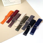대각선 줄무늬 D링 버클 나일론 탄성 시계 밴드, 애플 워치 46mm / 49mm / 45mm / 44mm용, 애플 워치 42mm / 41mm / 40mm / 38mm용