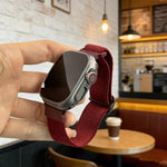 대각선 줄무늬 D링 버클 나일론 탄성 시계 밴드, 애플 워치 46mm / 49mm / 45mm / 44mm용, 애플 워치 42mm / 41mm / 40mm / 38mm용
