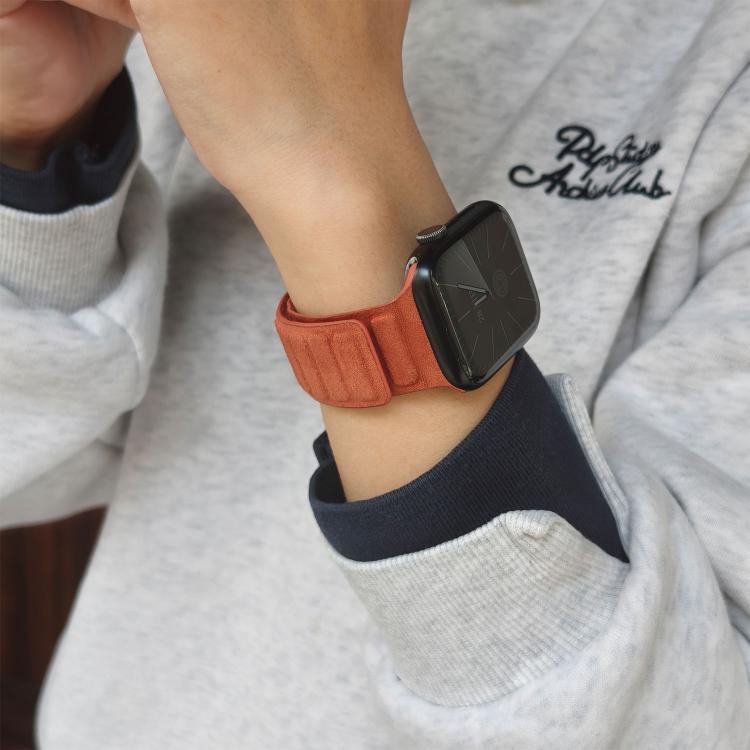 사각 자석 스웨이드 시계 밴드, 애플 워치 46mm / 49mm / 45mm / 44mm용, 애플 워치 42mm / 41mm / 40mm / 38mm용