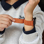 사각 자석 스웨이드 시계 밴드, 애플 워치 46mm / 49mm / 45mm / 44mm용, 애플 워치 42mm / 41mm / 40mm / 38mm용