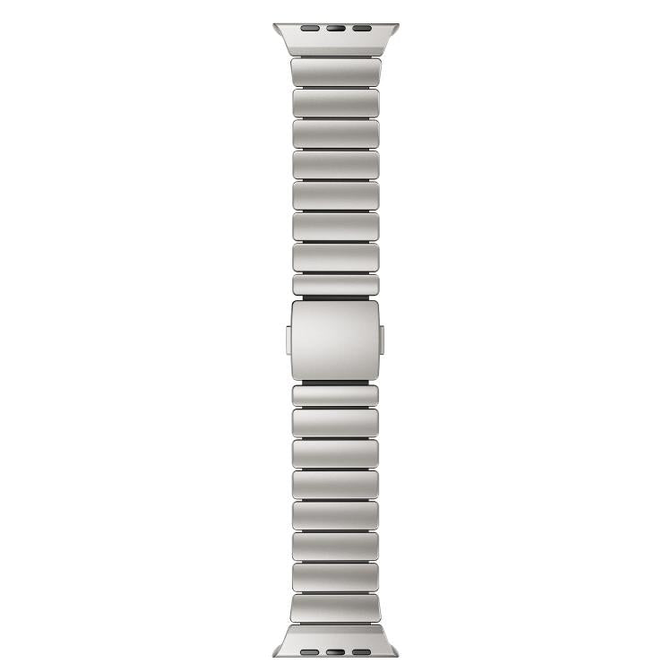 자석 버클 단일 비드 실리콘 스테인리스 스틸 시계 밴드, 애플 워치 46mm / 49mm / 45mm / 44mm용