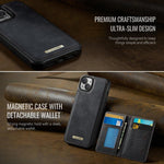 CaseMe Me80 시리즈 분리형 지갑 자석 RFID 비건 가죽 휴대폰 케이스, 아이폰 13용, 아이폰 12 / 12 Pro용, 아이폰 12 Pro Max용, 아이폰 11 Pro Max용, 아이폰 11용, 아이폰 11 Pro용