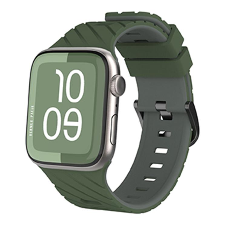 대각선 투톤 실리콘 시계 밴드, 애플 워치 46mm / 49mm / 45mm / 44mm용