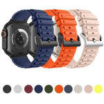 강화된 I자형 텍스처 실리콘 시계 밴드, 애플 워치 49mm / 46mm / 45mm / 44mm용, 애플 워치 42mm / 41mm / 40mm / 38mm용