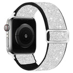 글리터 탄력 나일론 시계 밴드, 애플 워치 49mm / 46mm / 45mm / 44mm용, 애플 워치 42mm / 41mm / 40mm / 38mm용