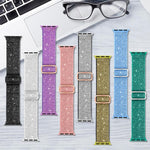 글리터 탄력 나일론 시계 밴드, 애플 워치 49mm / 46mm / 45mm / 44mm용, 애플 워치 42mm / 41mm / 40mm / 38mm용