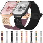 중국 매듭 자석 버클 트윌 스트레치 나일론 시계 밴드, 애플 워치 49mm / 46mm / 45mm / 44mm용, 애플 워치 42mm / 41mm / 40mm / 38mm용