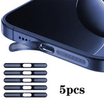 5개 세트 고밀도 금속 통합 스피커 먼지 커버, iPhone 17 Pro Max용, iPhone 17 Pro용