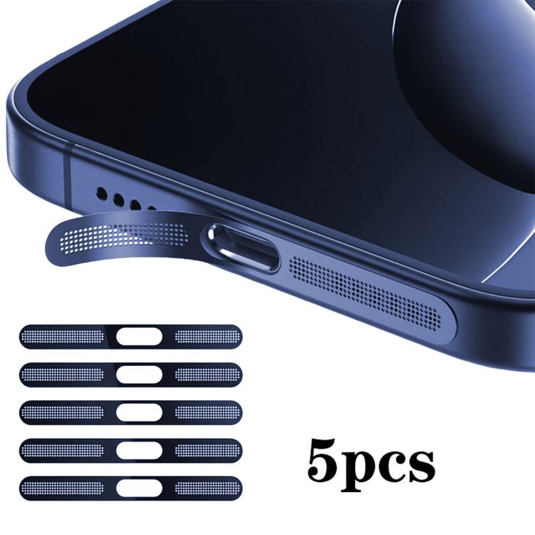 5개 세트 고밀도 금속 통합 스피커 먼지 커버, iPhone 17 Pro Max용, iPhone 17 Pro용