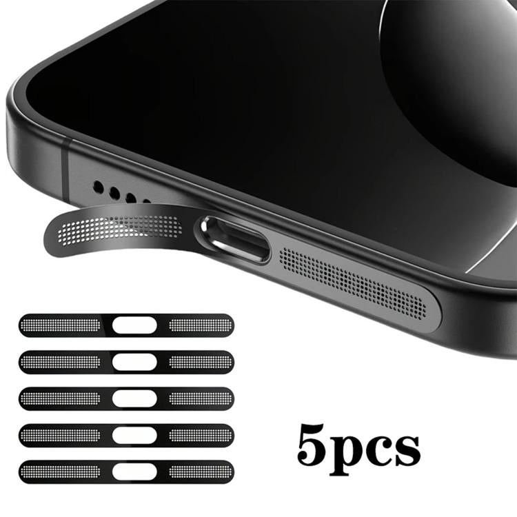5개 세트 고밀도 금속 통합 스피커 먼지 커버, iPhone 17용