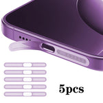 5개 세트 고밀도 금속 통합 스피커 먼지 커버, iPhone 17용