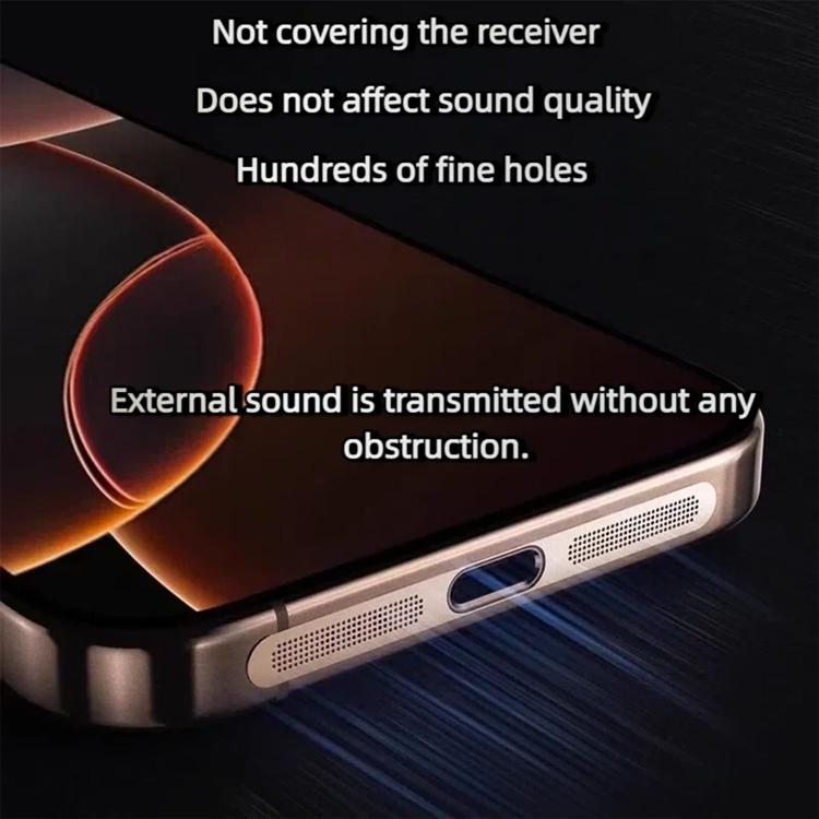 5개 세트 고밀도 금속 통합 스피커 먼지 커버, iPhone 17용