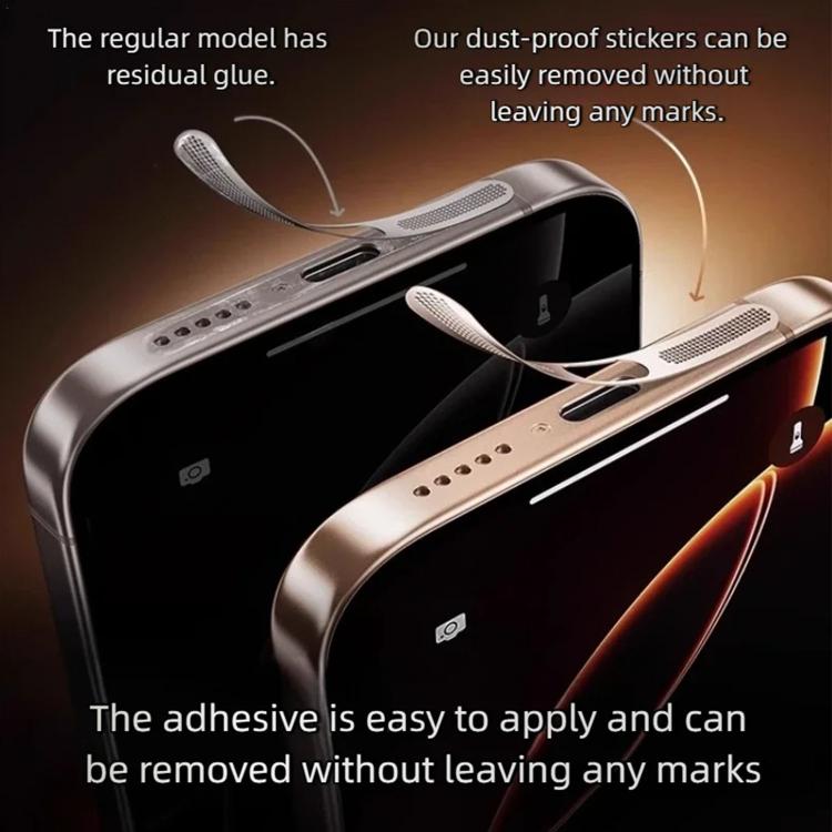 5개 세트 고밀도 금속 통합 스피커 먼지 커버, iPhone 17용