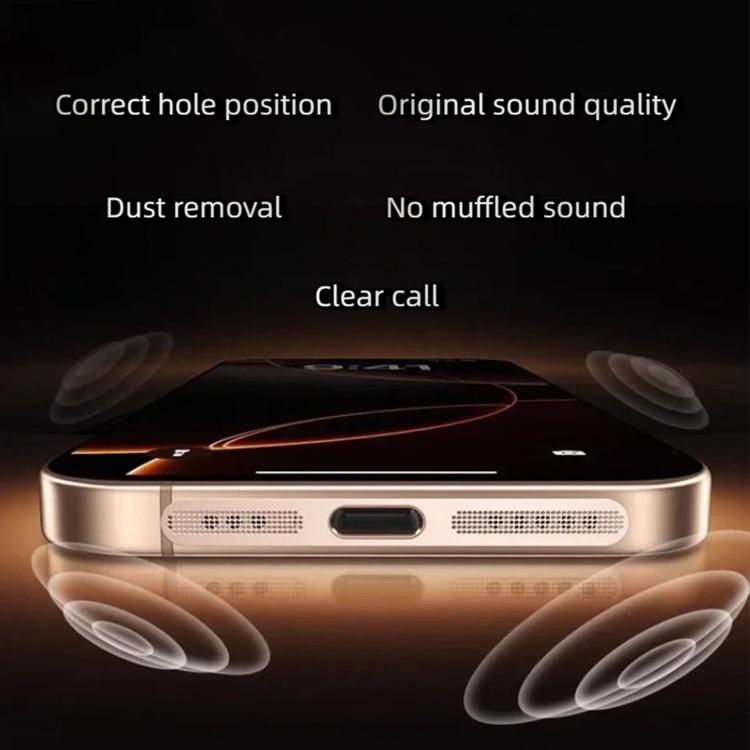 5개 세트 고밀도 금속 통합 스피커 먼지 커버, iPhone 17용