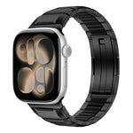 다면 고무 인레이 스테인리스 스틸 시계 밴드, 애플 워치 46mm / 49mm / 45mm / 44mm용, 애플 워치 42mm / 41mm / 40mm / 38mm용