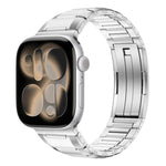 다면 고무 인레이 스테인리스 스틸 시계 밴드, 애플 워치 46mm / 49mm / 45mm / 44mm용, 애플 워치 42mm / 41mm / 40mm / 38mm용