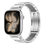 다면 고무 인레이 스테인리스 스틸 시계 밴드, 애플 워치 46mm / 49mm / 45mm / 44mm용, 애플 워치 42mm / 41mm / 40mm / 38mm용