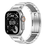 다면 고무 인레이 스테인리스 스틸 시계 밴드, 애플 워치 46mm / 49mm / 45mm / 44mm용, 애플 워치 42mm / 41mm / 40mm / 38mm용