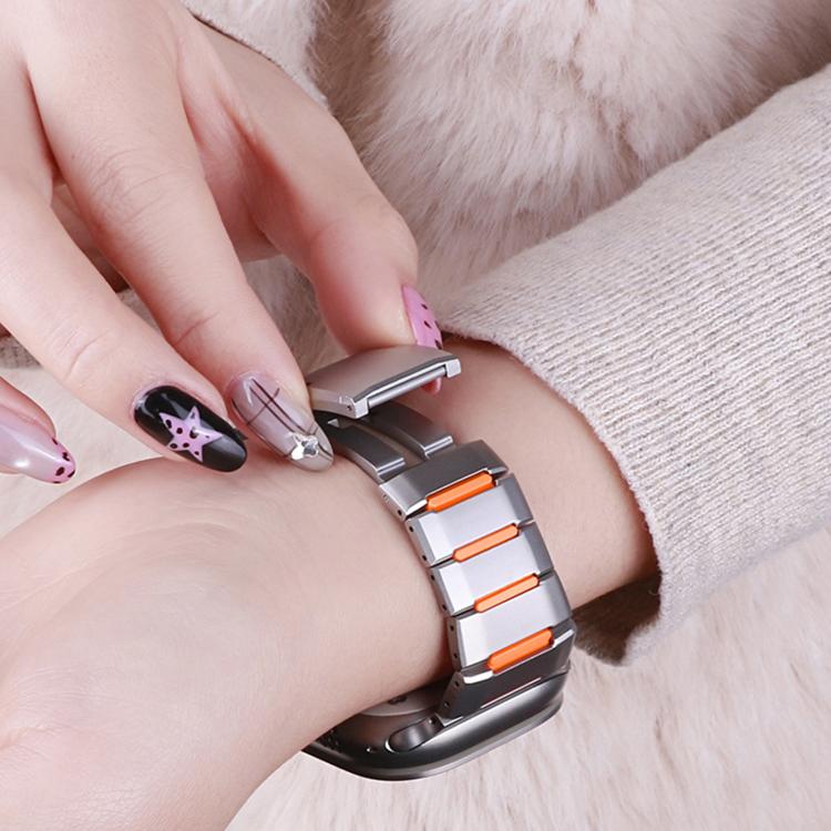다면 고무 인레이 스테인리스 스틸 시계 밴드, 애플 워치 46mm / 49mm / 45mm / 44mm용, 애플 워치 42mm / 41mm / 40mm / 38mm용