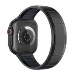 곡선형 투톤 사이드 릴리스 스테인리스 스틸 시계 밴드, 애플 워치 49mm / 46mm / 45mm / 44mm용, 애플 워치 42mm / 41mm / 40mm / 38mm용